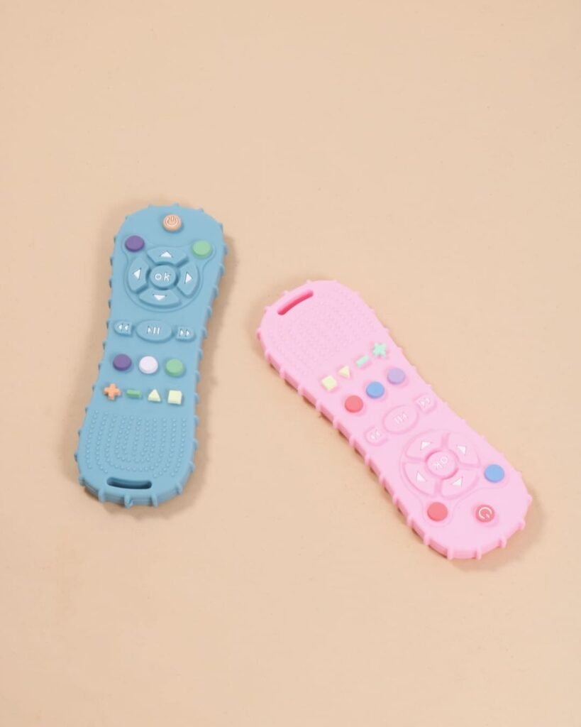 tv remote control shape baby teether toy