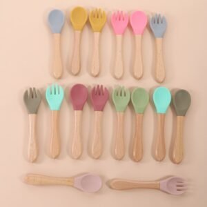 Wooden Handle Spoon Fork