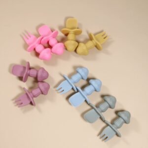 Baby Silicone Mushroom Spoon & Fork