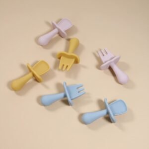 Baby Silicone Water Drop Spoon & Fork